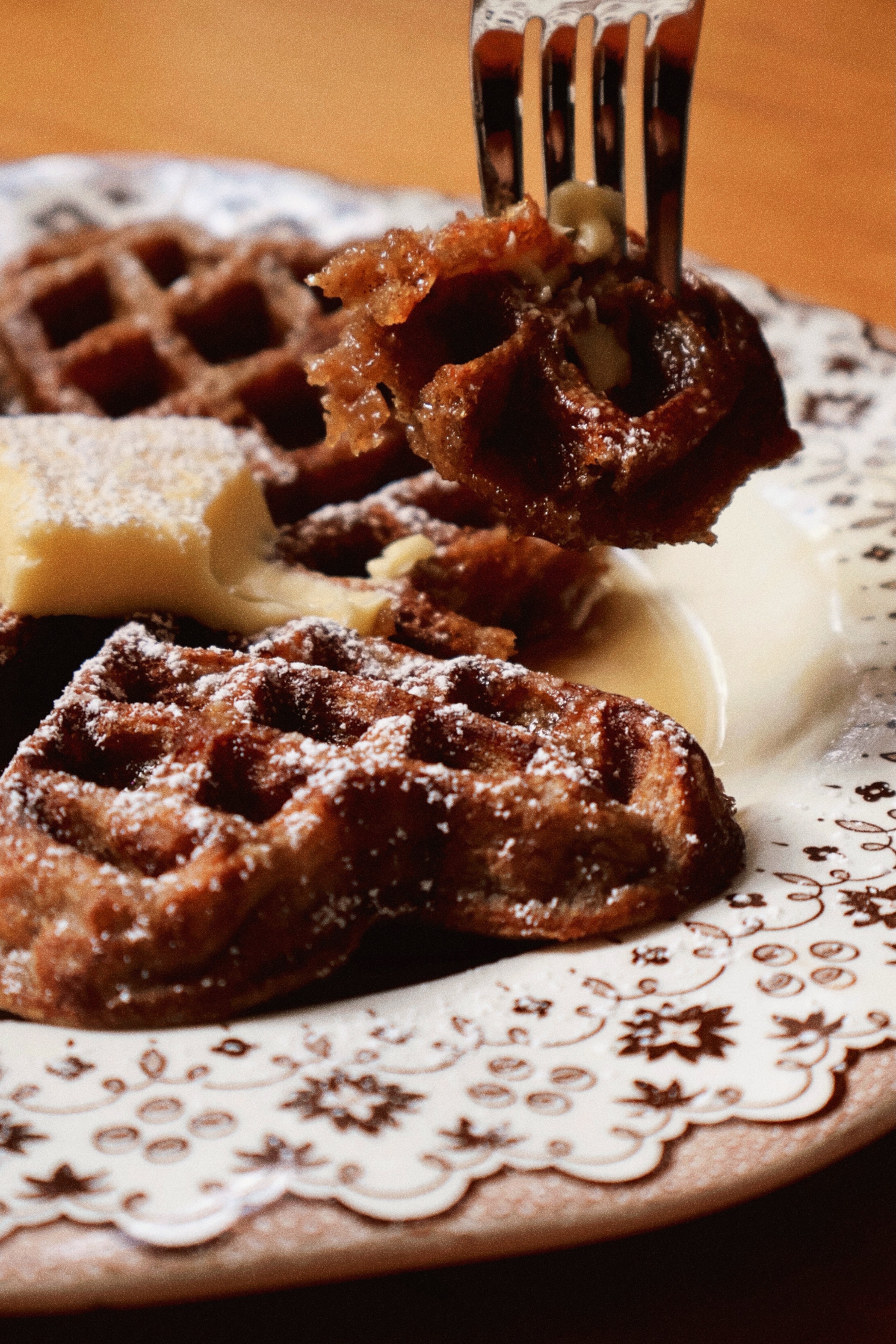 Cinnamon Sweetheart Waffles